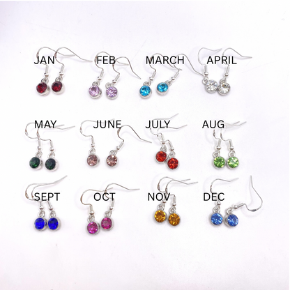 Gemstone Birthstone Crystal Earrings
