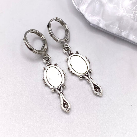 Mirror Huggie Hoop Earrings