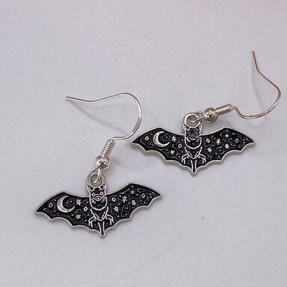 Black Bat Earrings