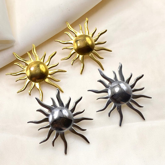 Big Sun Stud Earrings