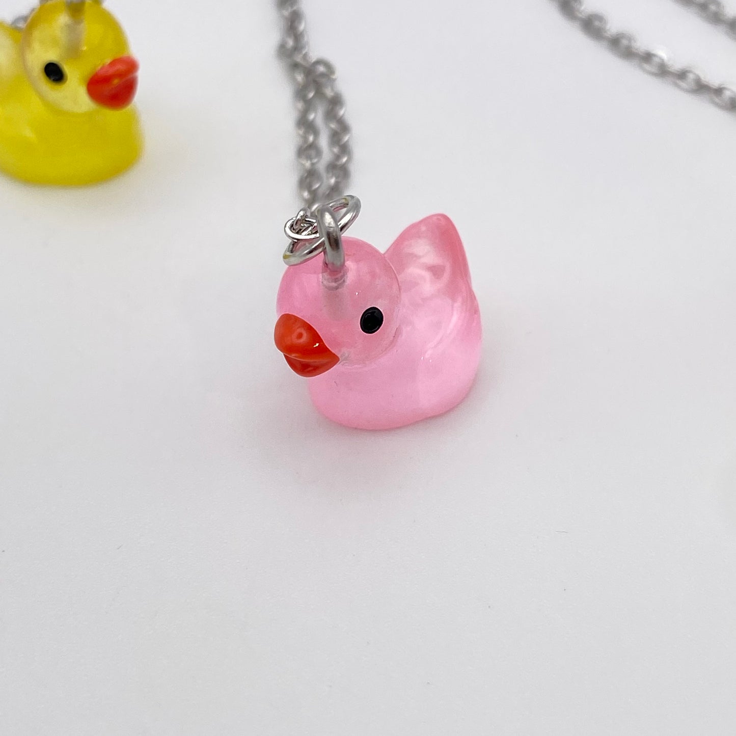 Colourful Clear Duck Necklaces