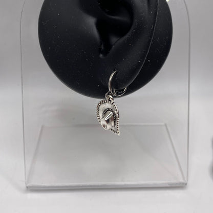 Cowboy Hat Huggie Hoop Earrings