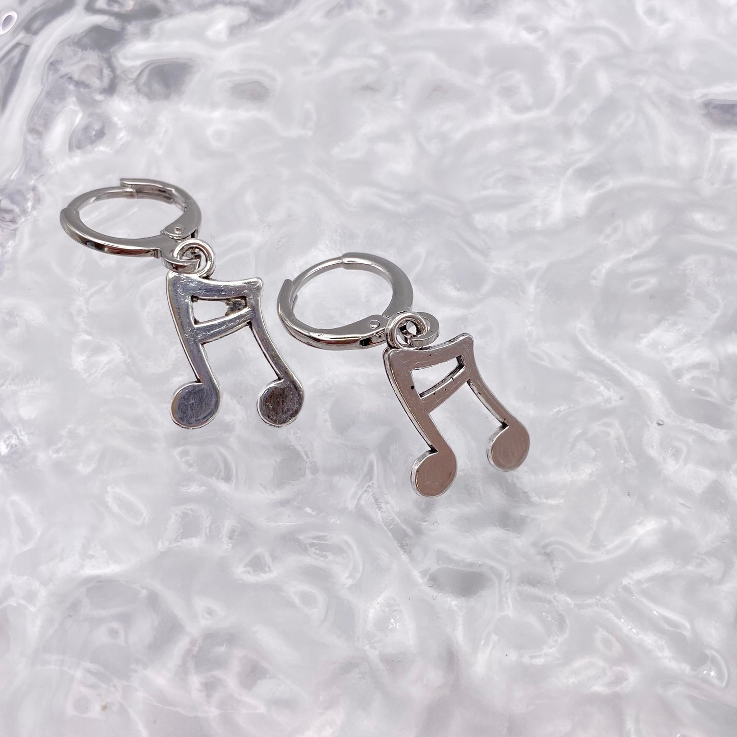 Music Note Huggie Hoop Earrings