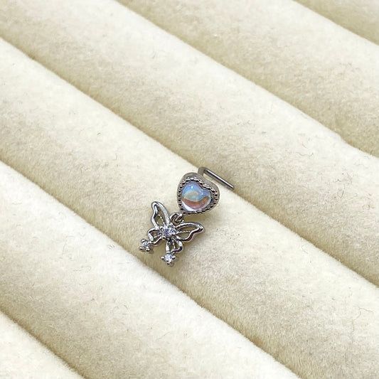 Butterfly Dangly Nose Stud