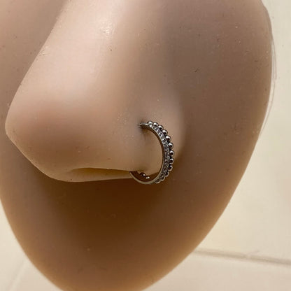 Diamanté Nose Septum Ear Hoop Ring