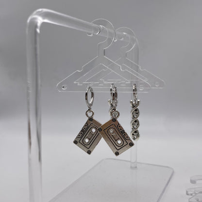 Cassette Huggie Hoop Earrings