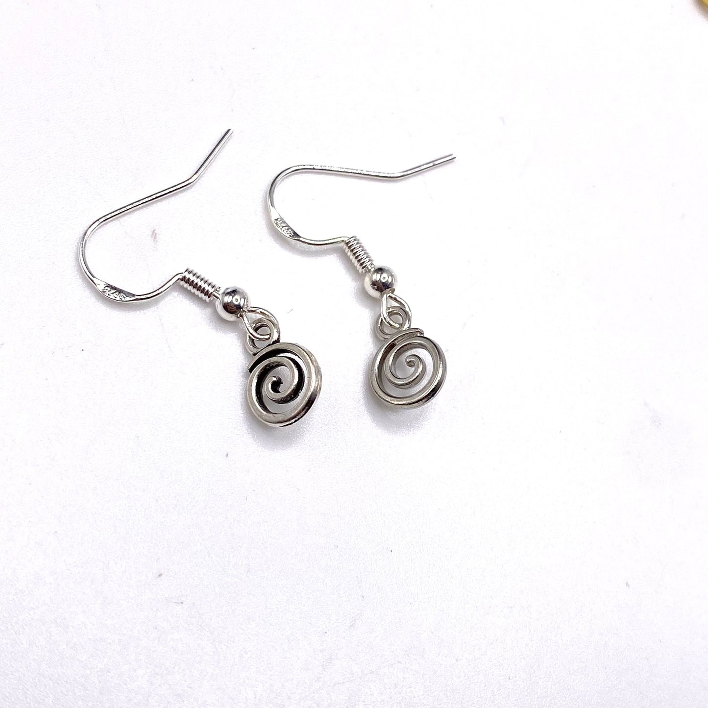 Small Rebirth Swirl Symbol Earrings
