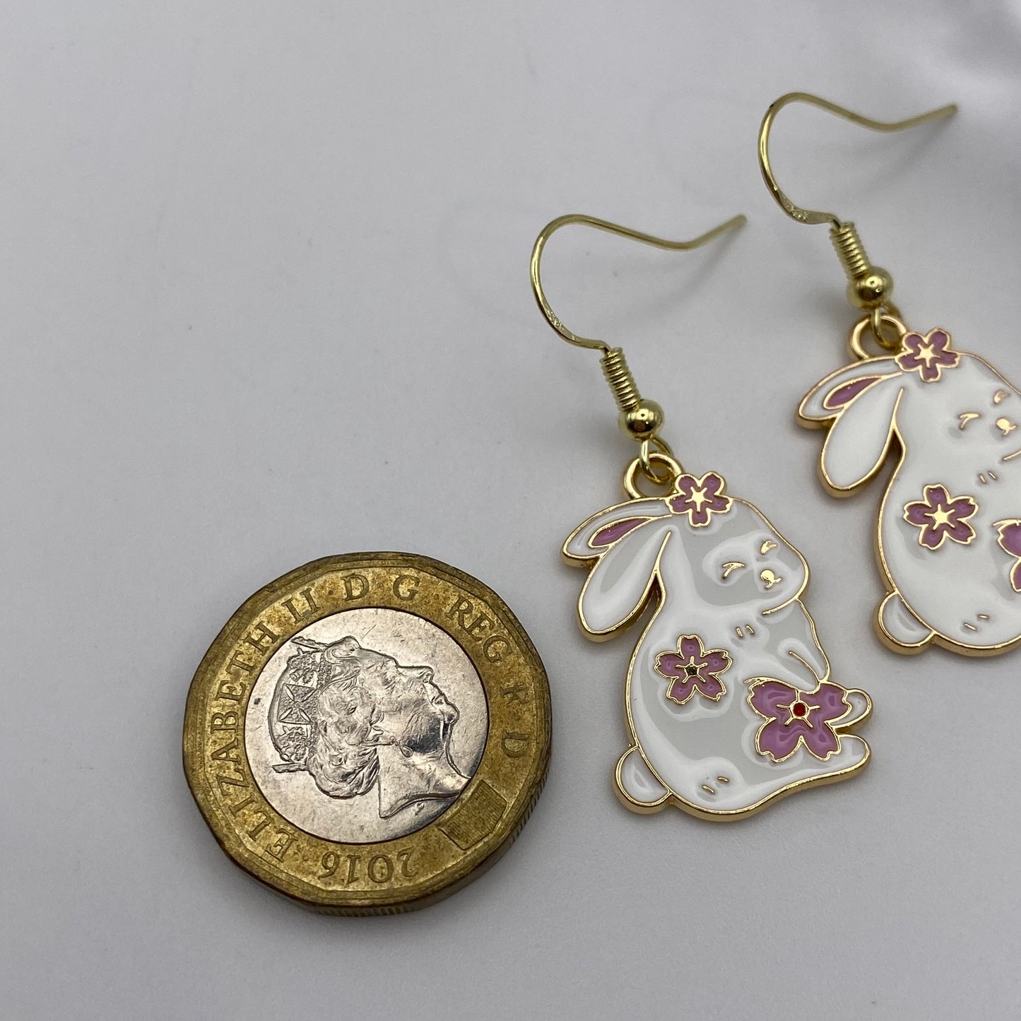 Flower Bunny Rabbit Earrings