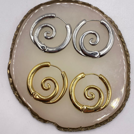 Rebirth Symbol Hoop Earrings