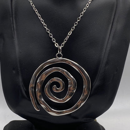Big Rebirth Swirl Symbol Necklace