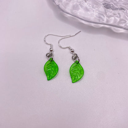 Green Leaf Earrings