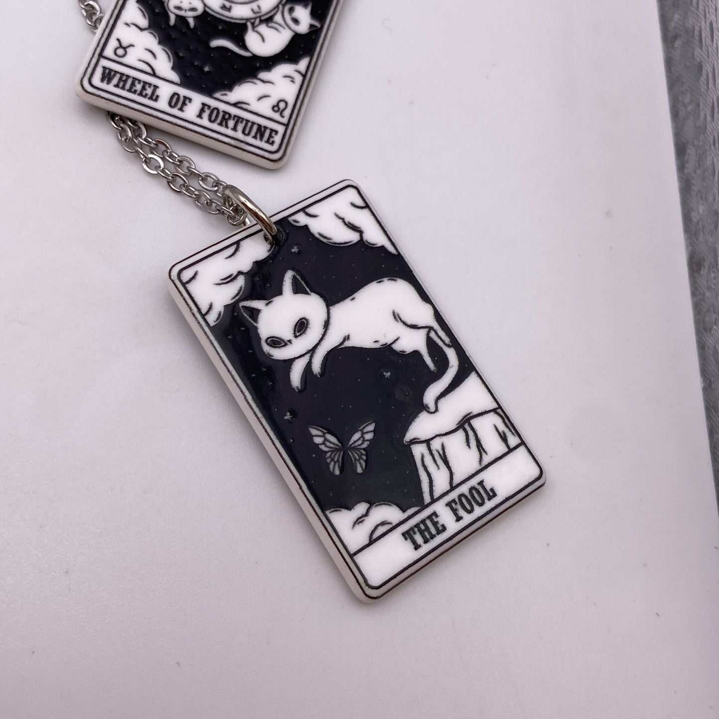 Cat Tarot Card Necklaces