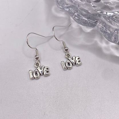‘Love’ Slogan Earrings