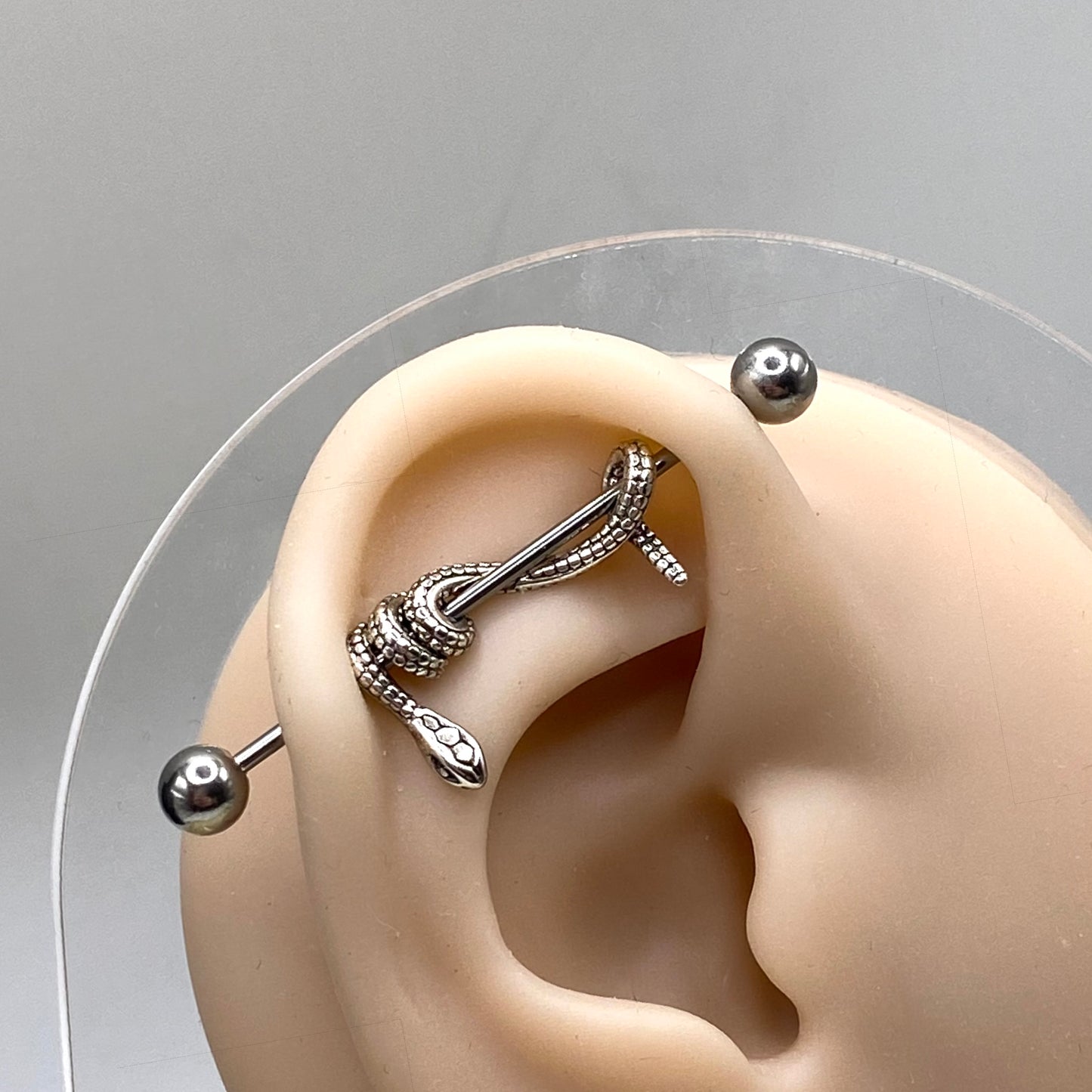 Snake Industrial Ear Piercing