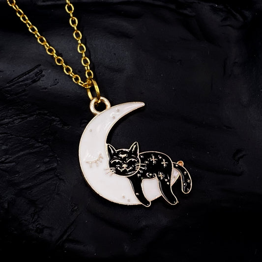 Moon Cat Necklace
