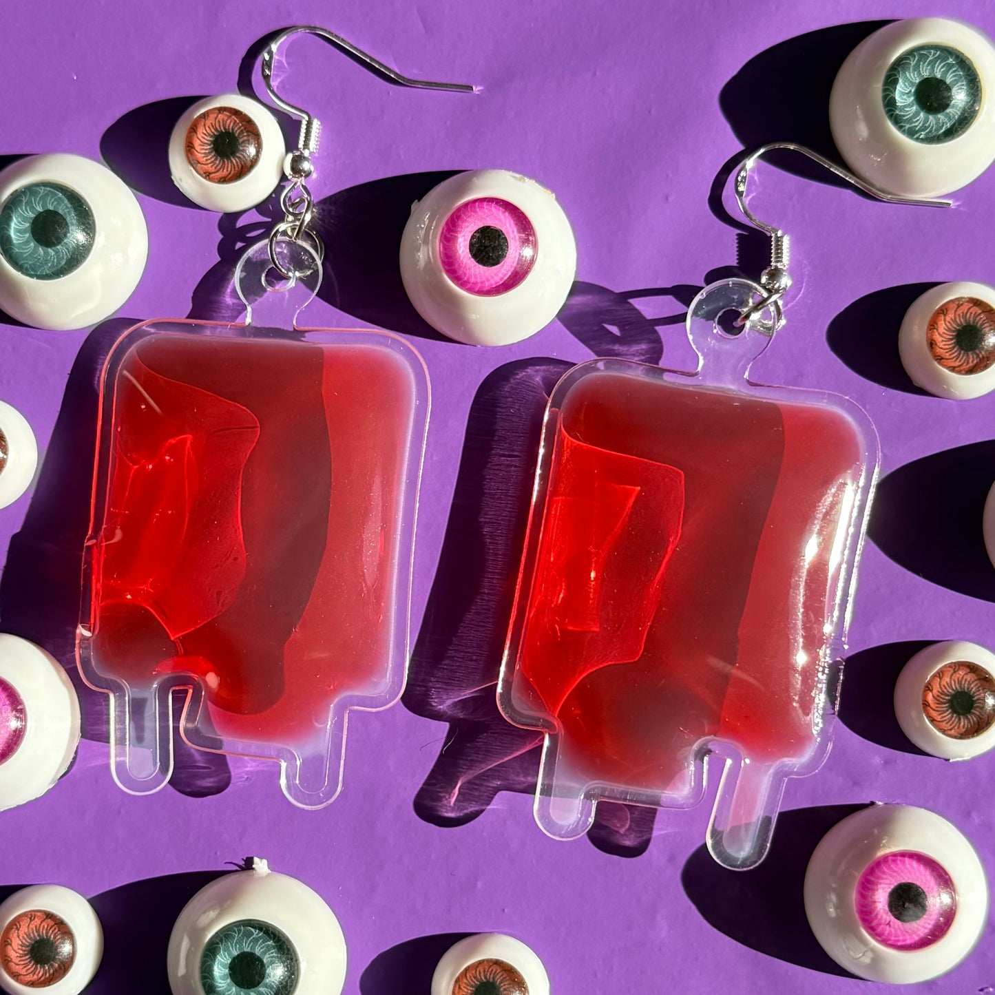 Blood Bag Earrings
