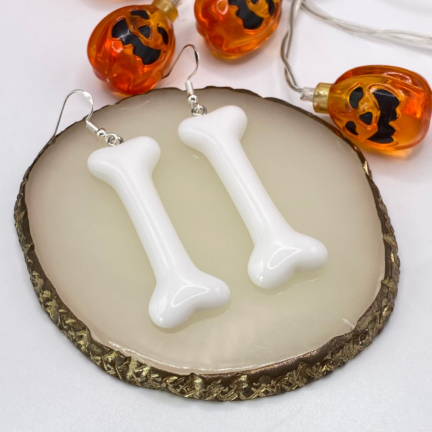 White Bone Earrings