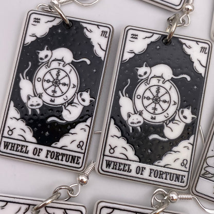 Cat Tarot Card Earrings