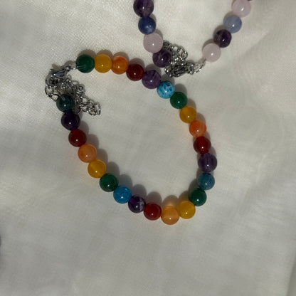 Round Rainbow Crystal Bracelets