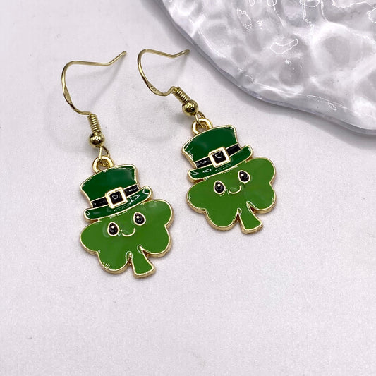 Clover Face Earrings