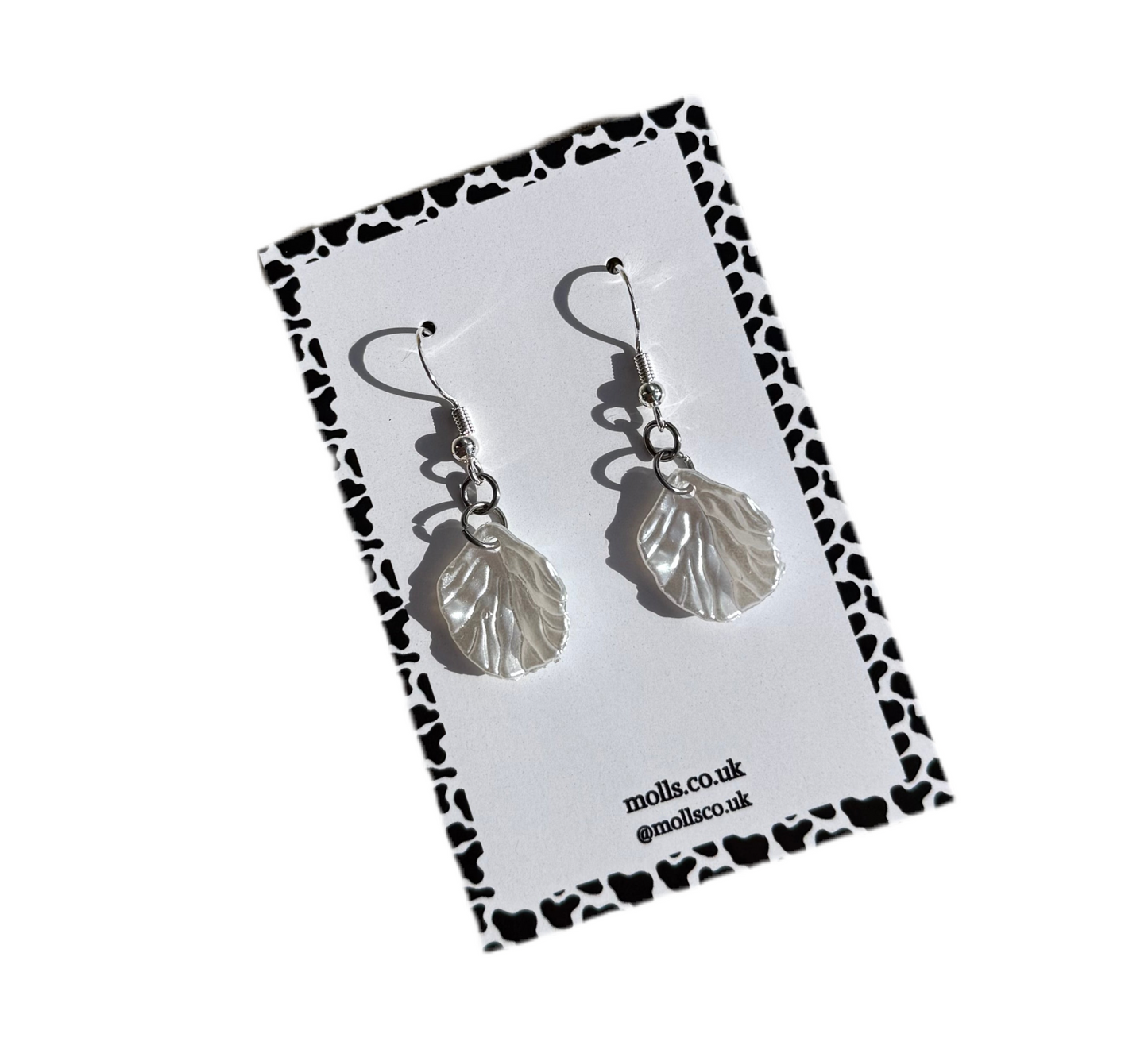 Flat Pearl Earrings
