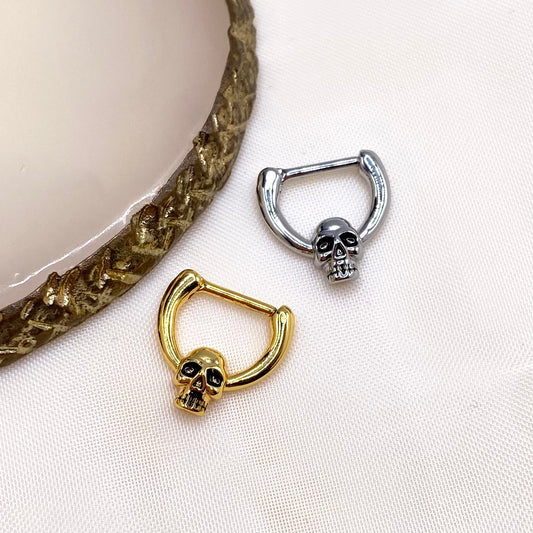 Skull Nose Septum Hoop Ring
