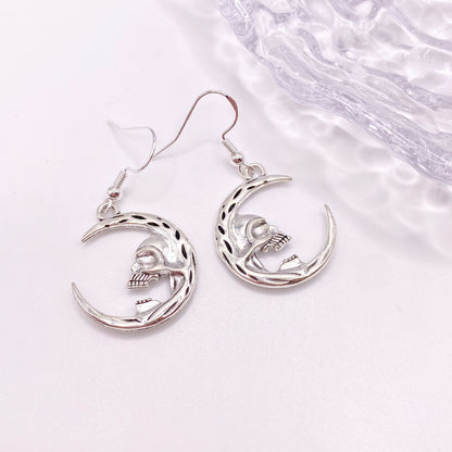 Moon Skull Earrings