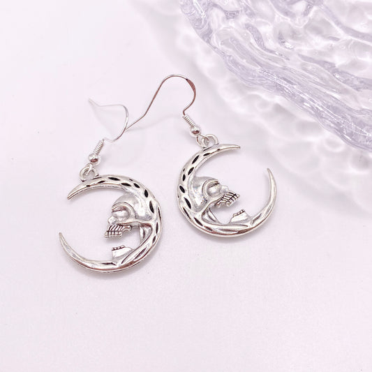 Moon Skull Earrings