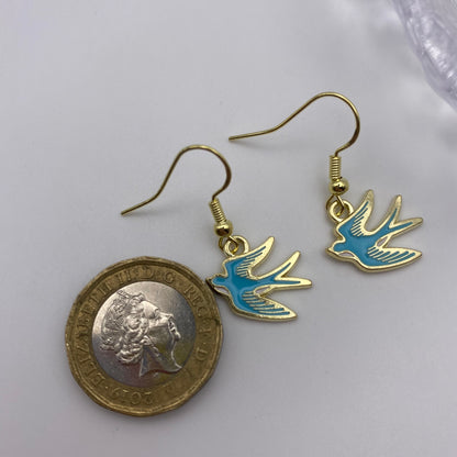 Blue Bird Earrings