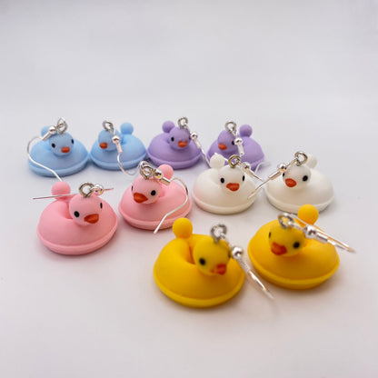 Rubber Duck Pool Float Earrings
