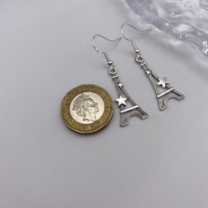 Starry Eiffel Tower Earrings