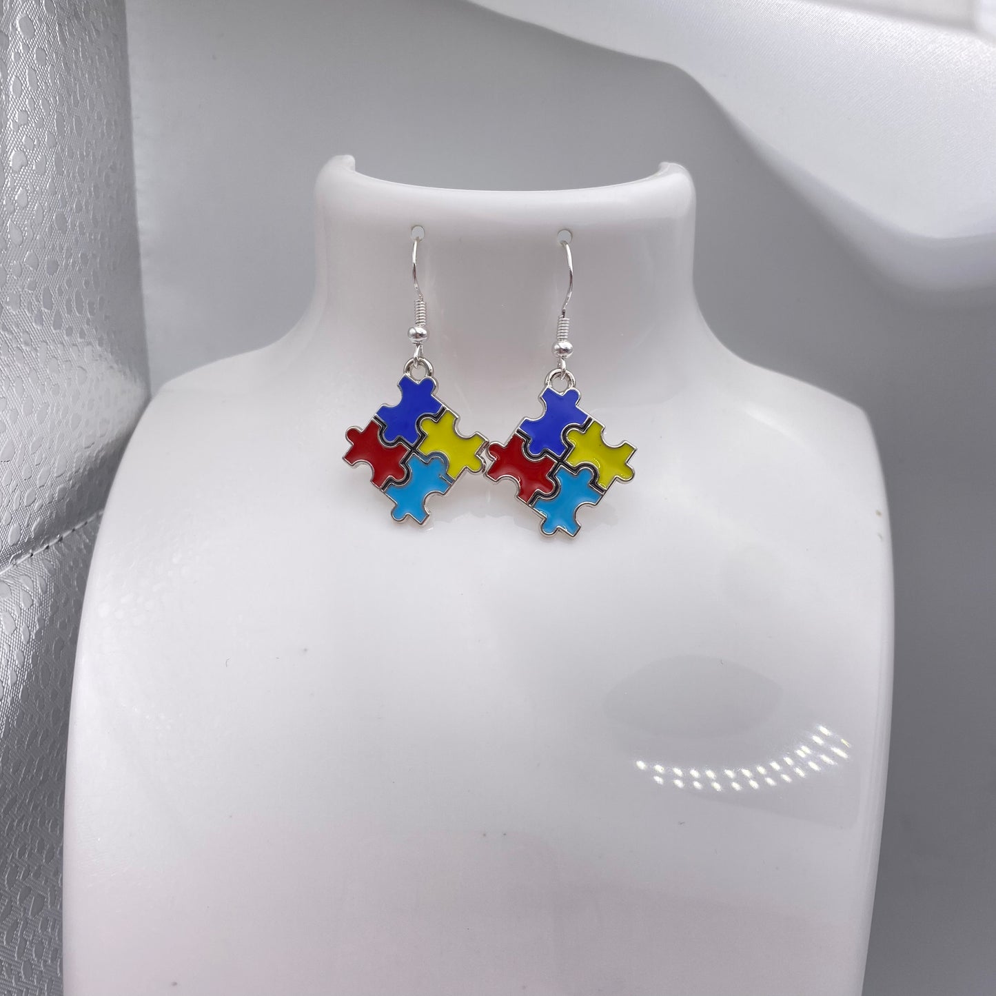 Jigsaw Puzzle Earrings