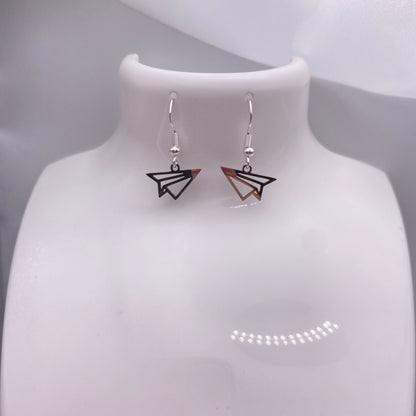 Paper Plane Outline Earrings