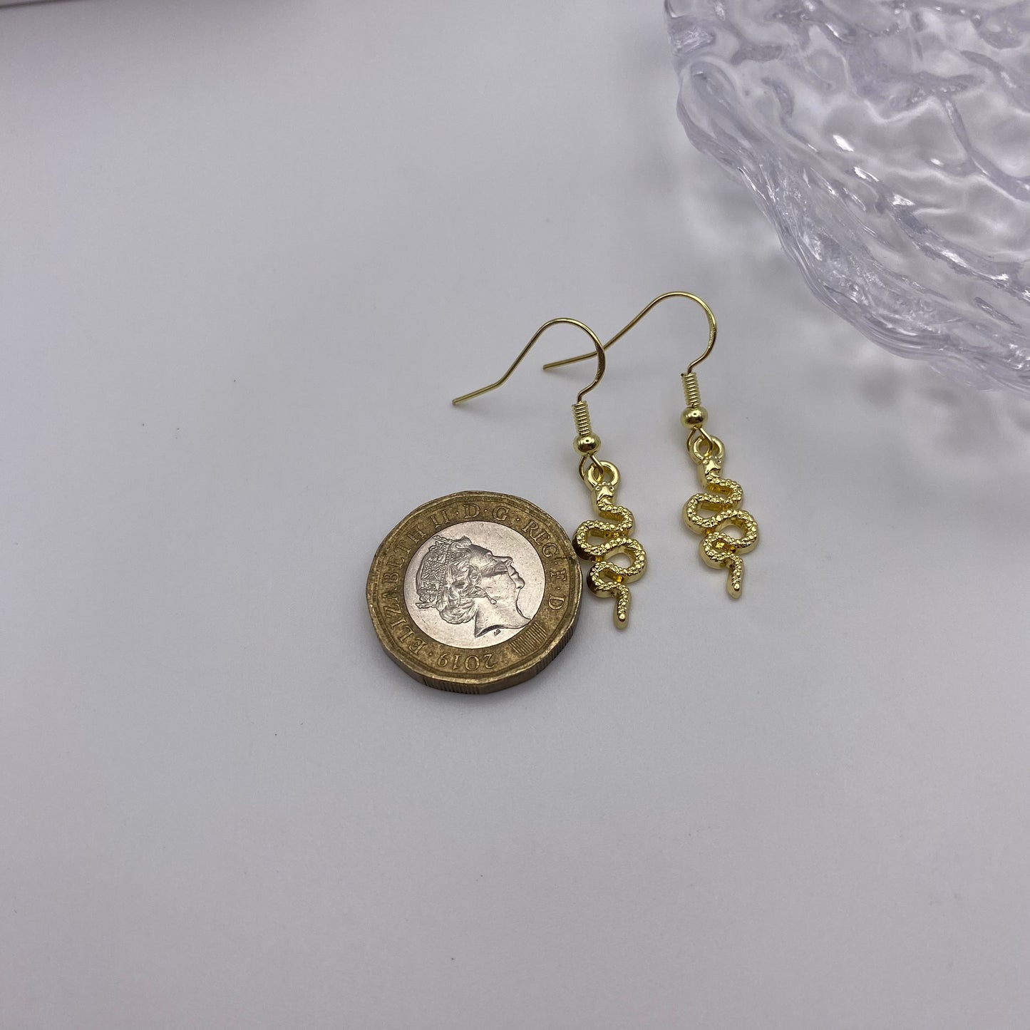 Small Gold Snake Earrings