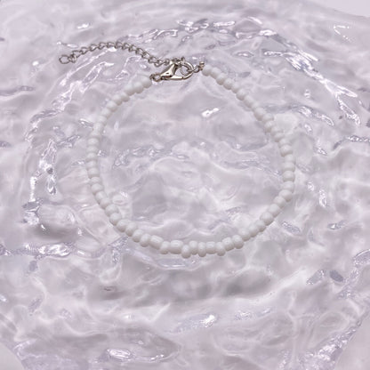 White Beaded Bracelet