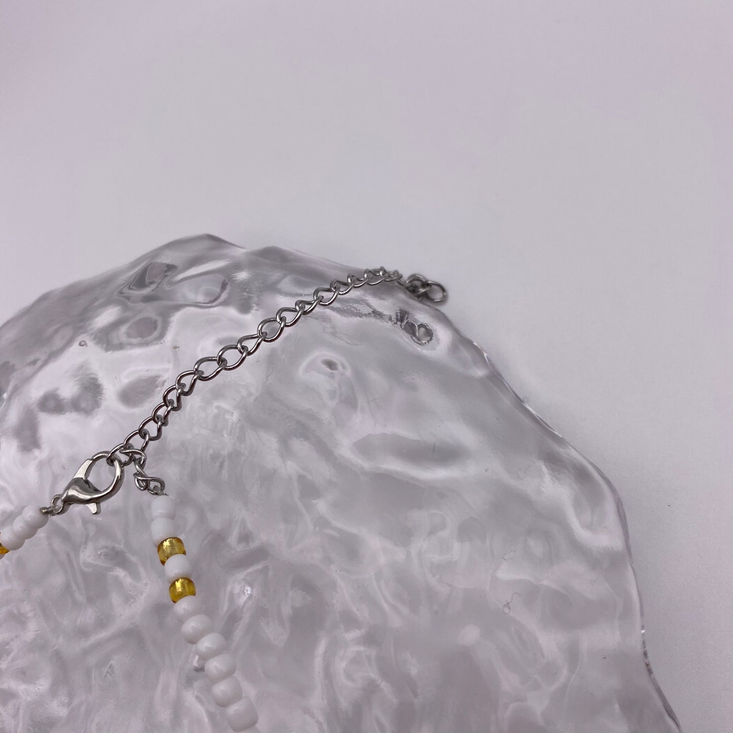 White and Gold Anklet