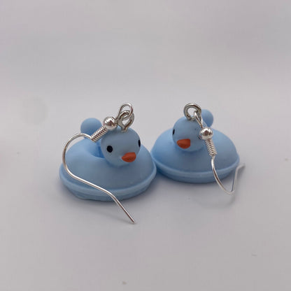Rubber Duck Pool Float Earrings