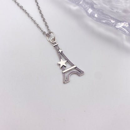 Starry Eiffel Tower Necklace