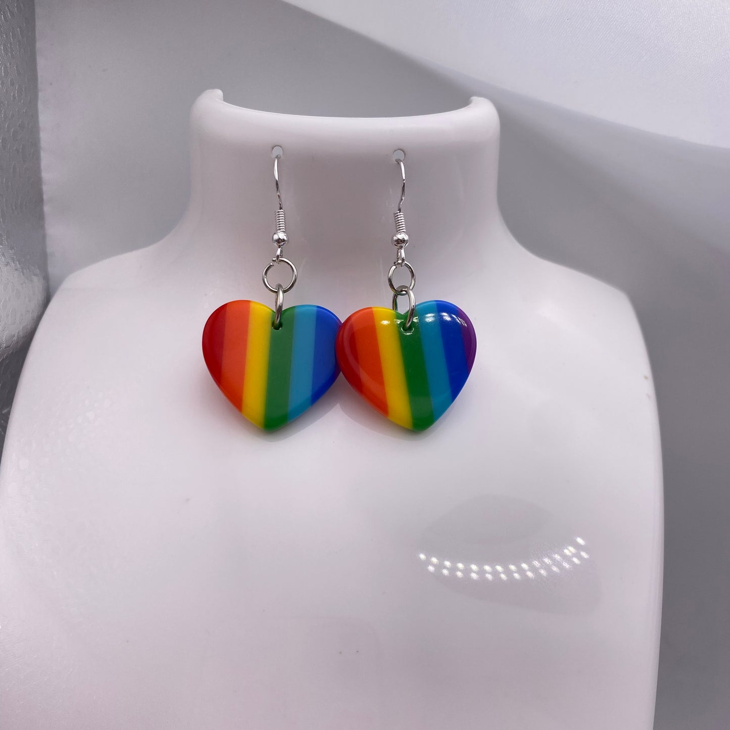 Rainbow Heart Earrings