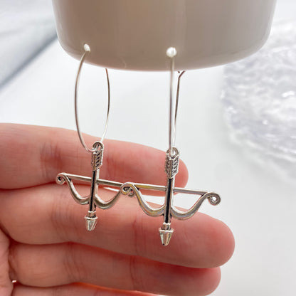 Bow and Arrow Hoop Earrings