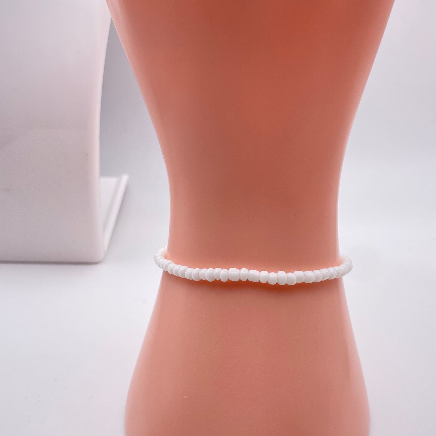 White Beaded Bracelet