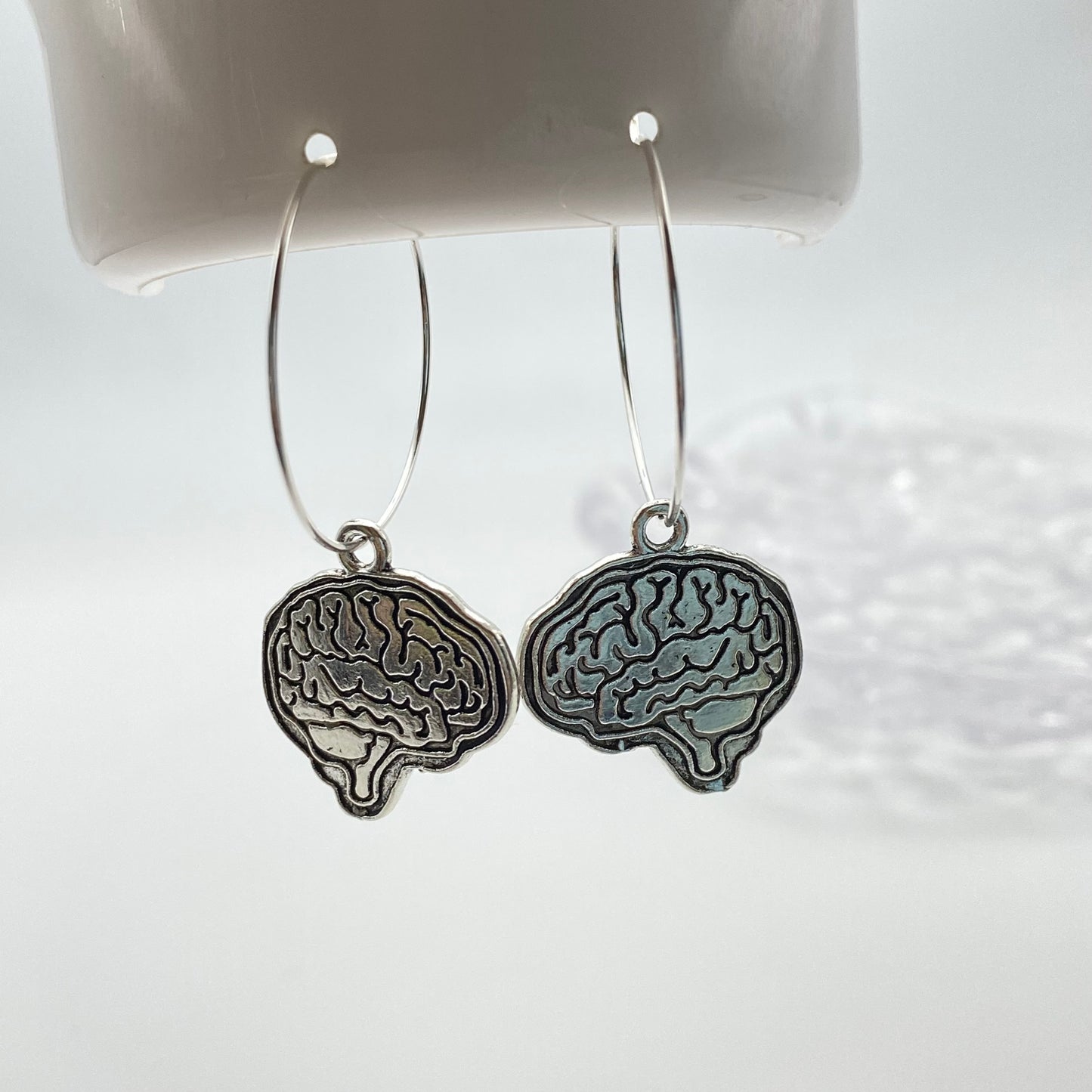Brain Mind Hoop Earrings