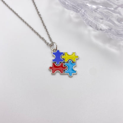 Jigsaw Puzzle Necklace