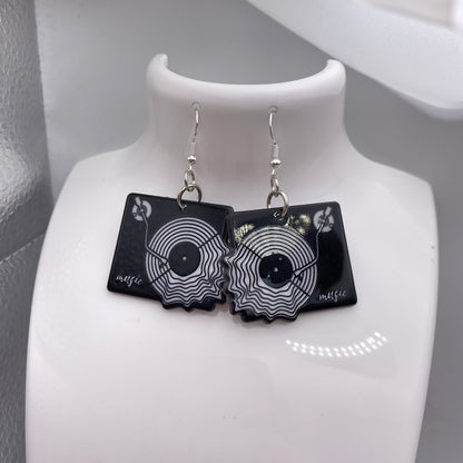 Vinyl Record Player Earrings