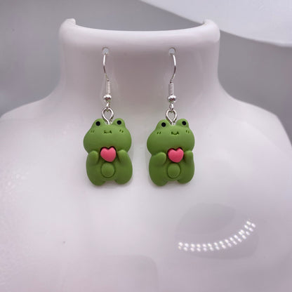 Frog Heart Earrings