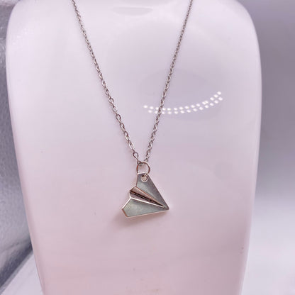 Paper Plane Necklace