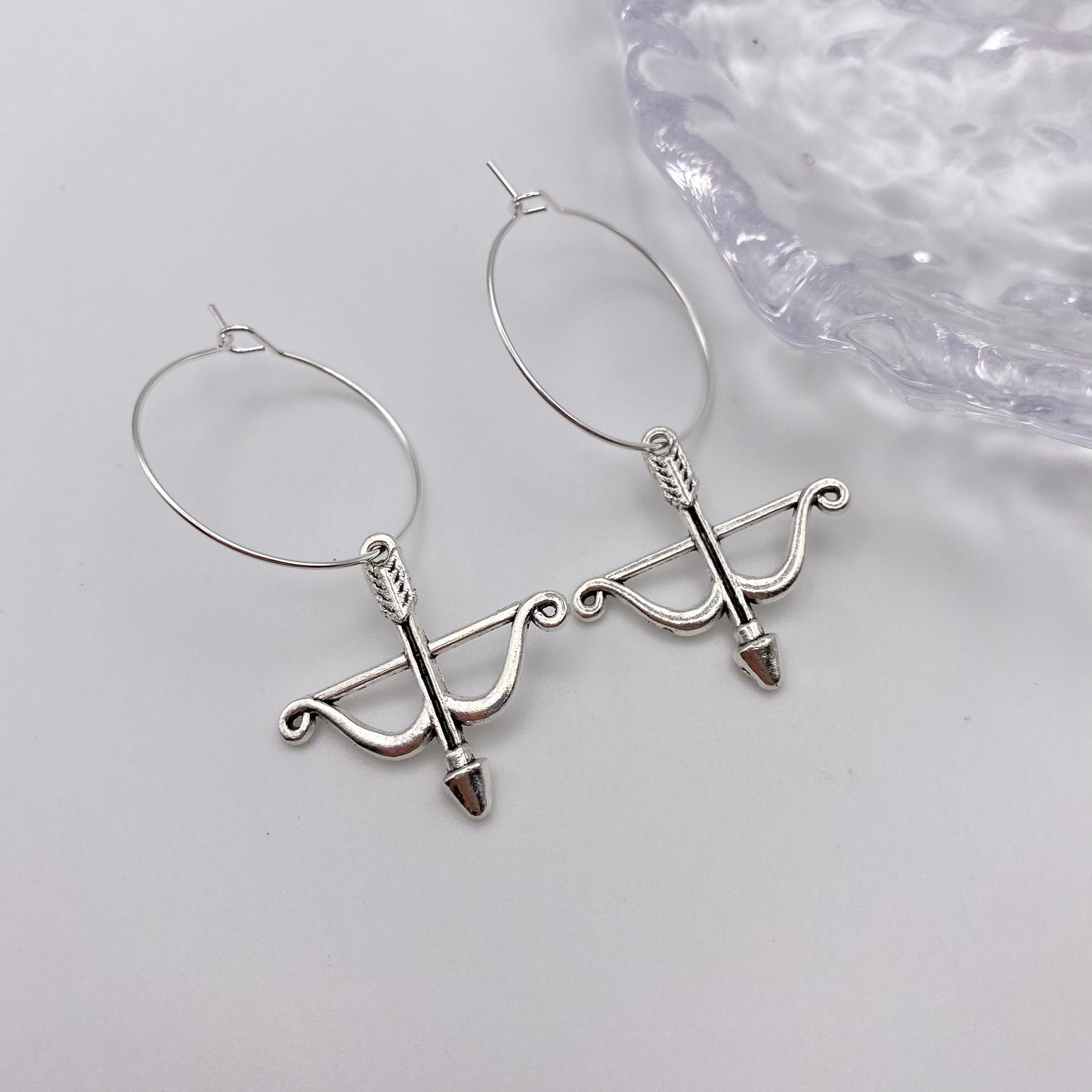 Bow and Arrow Hoop Earrings