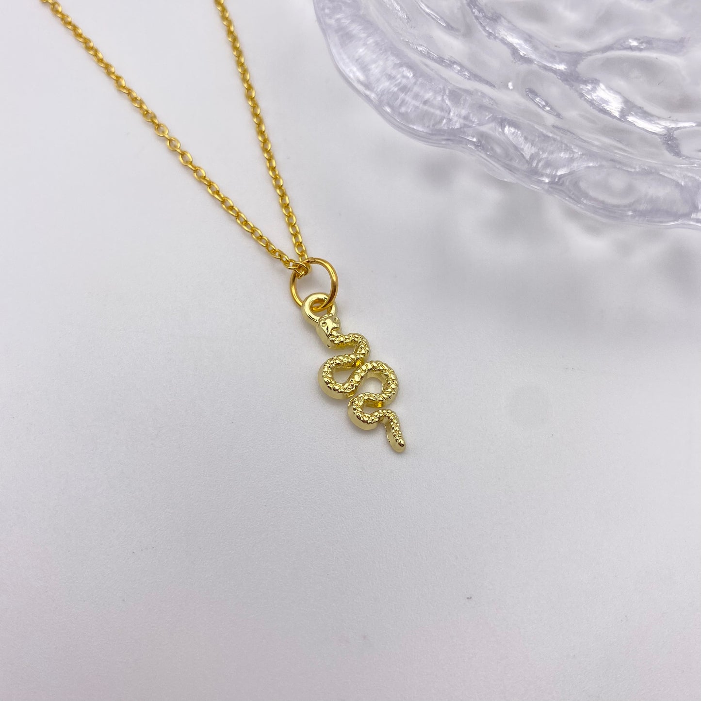 Small Gold Snake Necklace