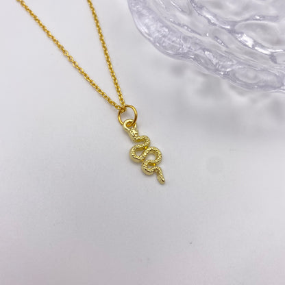 Small Gold Snake Necklace