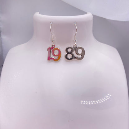 1989 Number Earrings